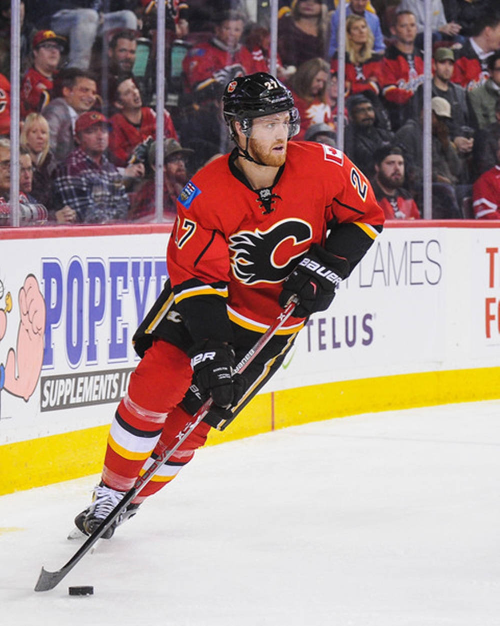 Dougie Hamilton Playing Against Edmonton Oilers Background