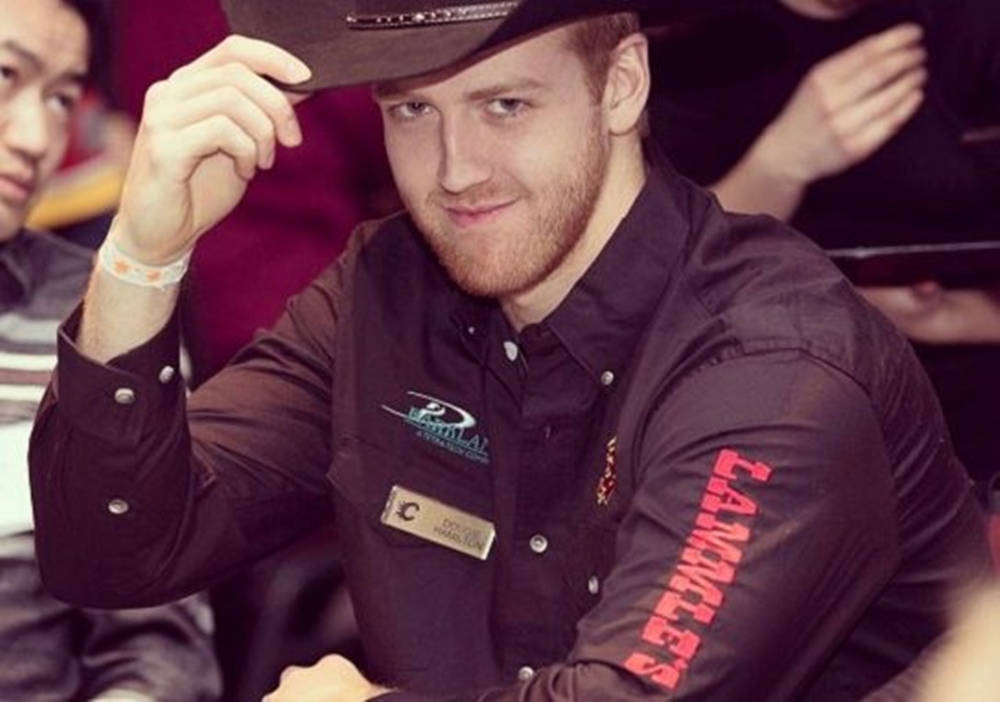 Dougie Hamilton Smile Cowboy Hat Background