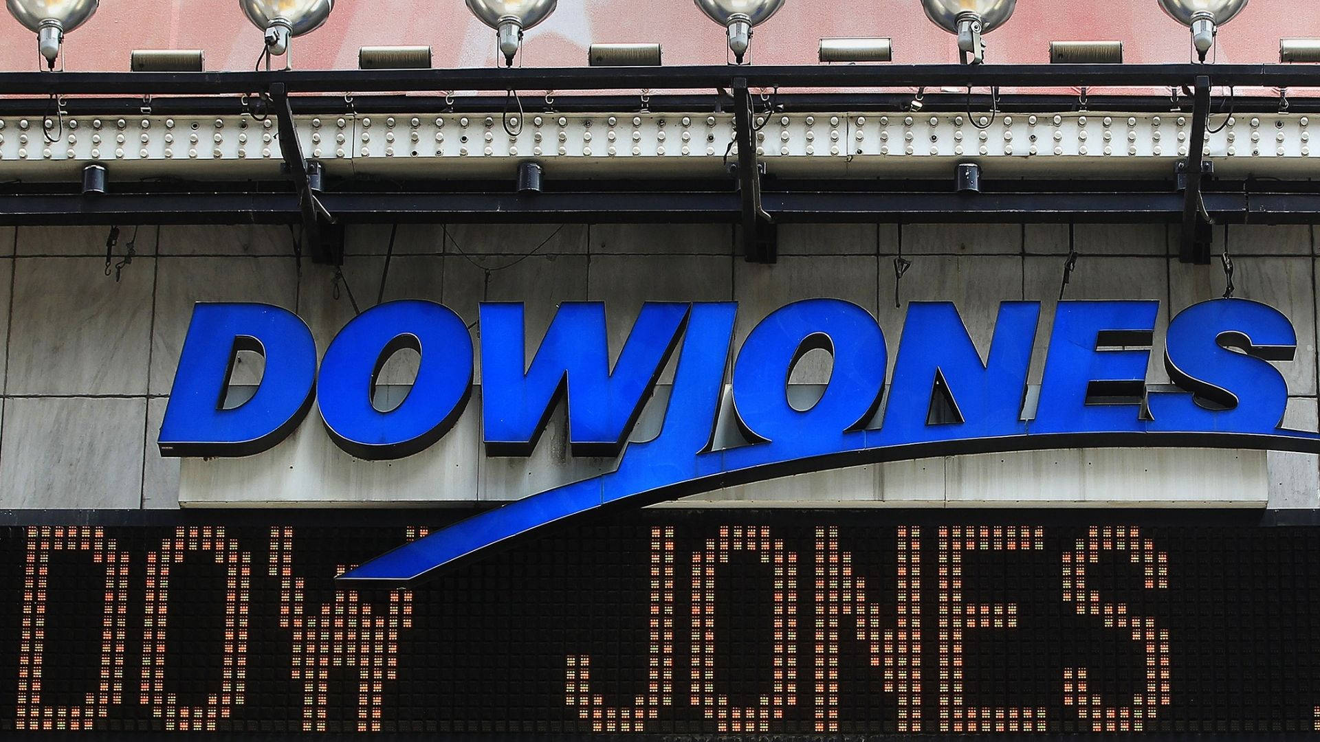 Dow Jones Blue Signage Background