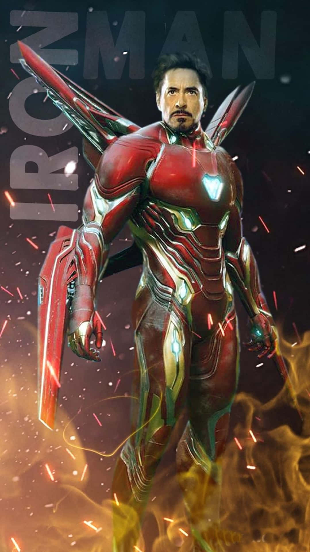 Download The Iconic Iron Man Superhero Wallpaper Straight To Your Mobile! Background