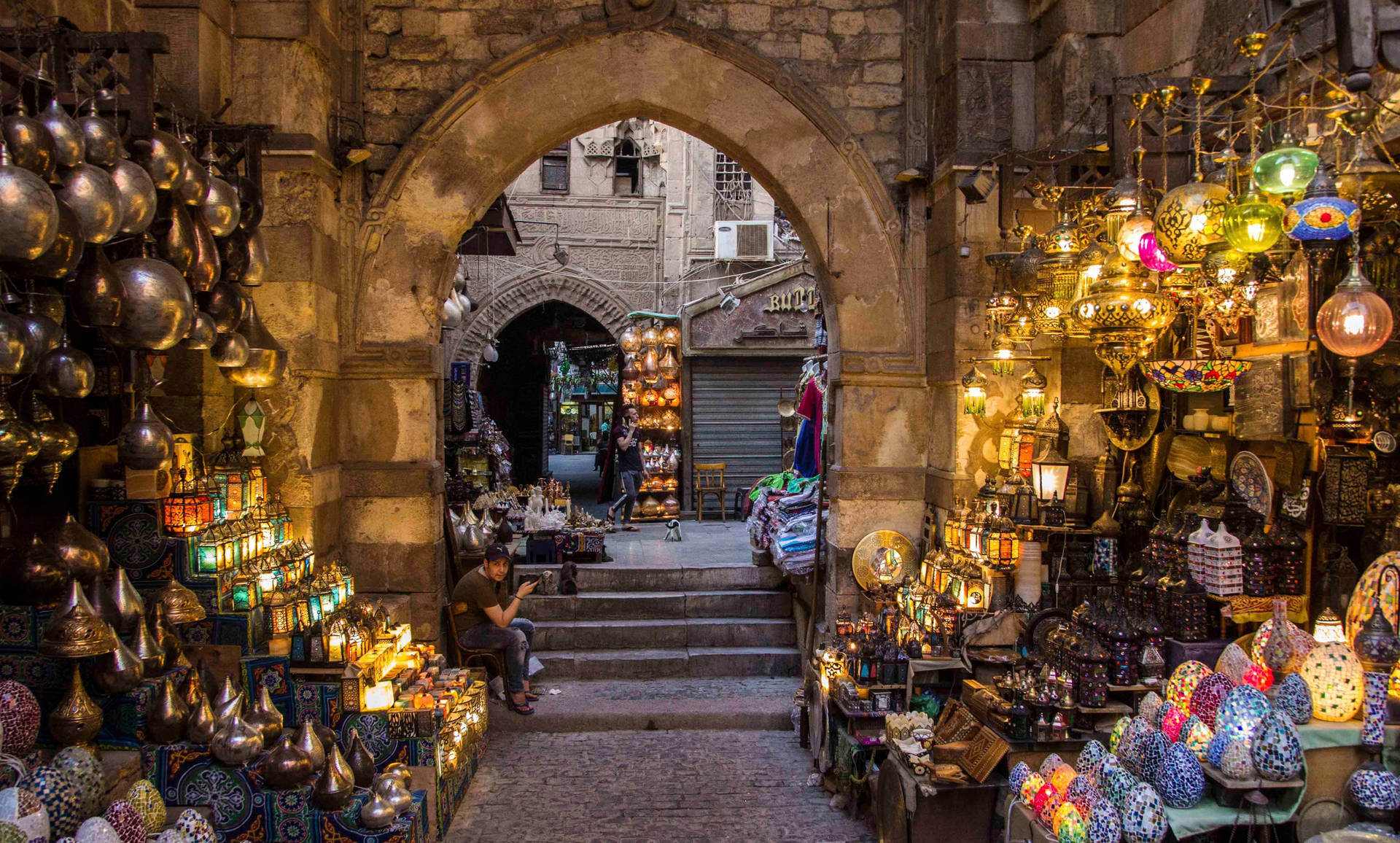 Downtown Market Cairo Background