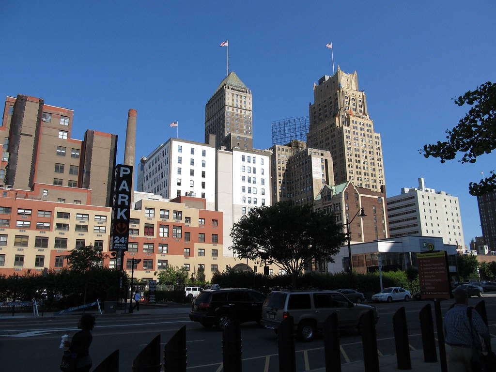 Downtown Newark In The Daytime Background