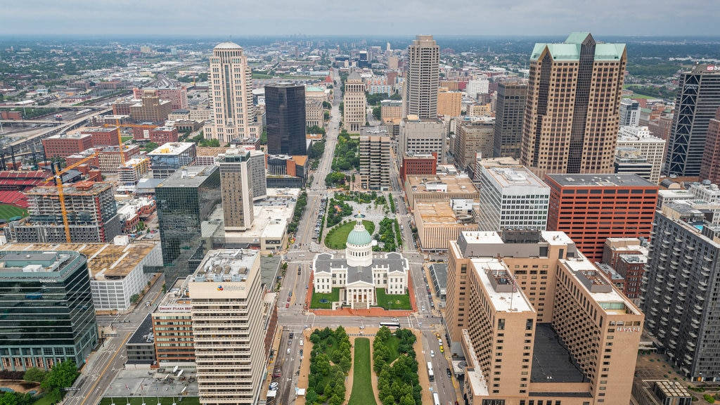 Downtown St Louis Aerial View Background