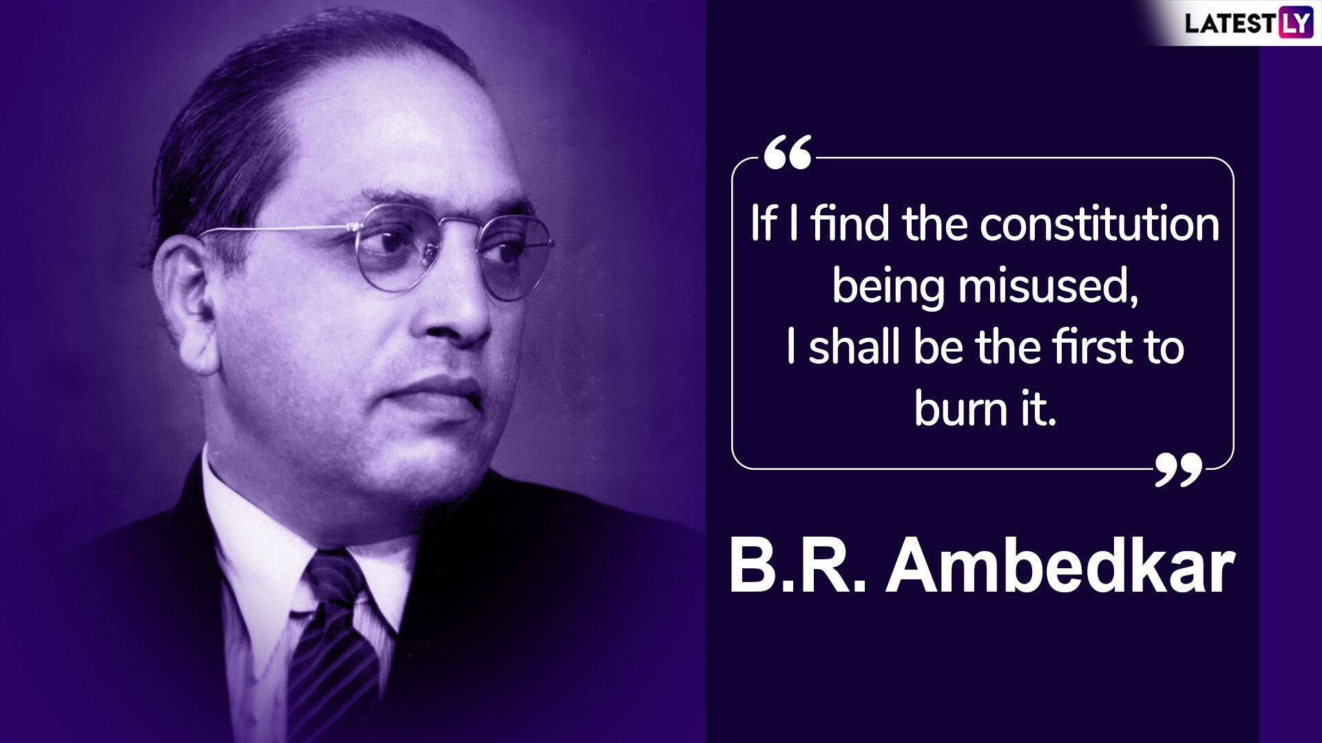 Dr Babasaheb Ambedkar Constitution Quote Background