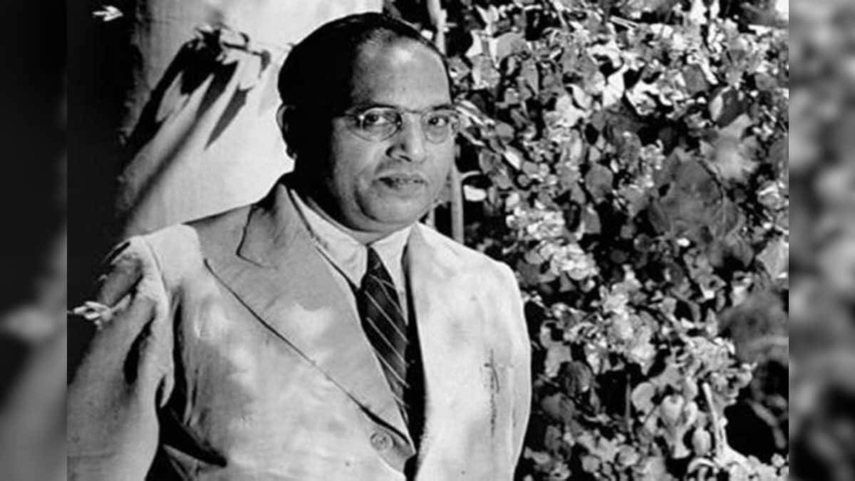 Dr Babasaheb Ambedkar Next To Foliage Background