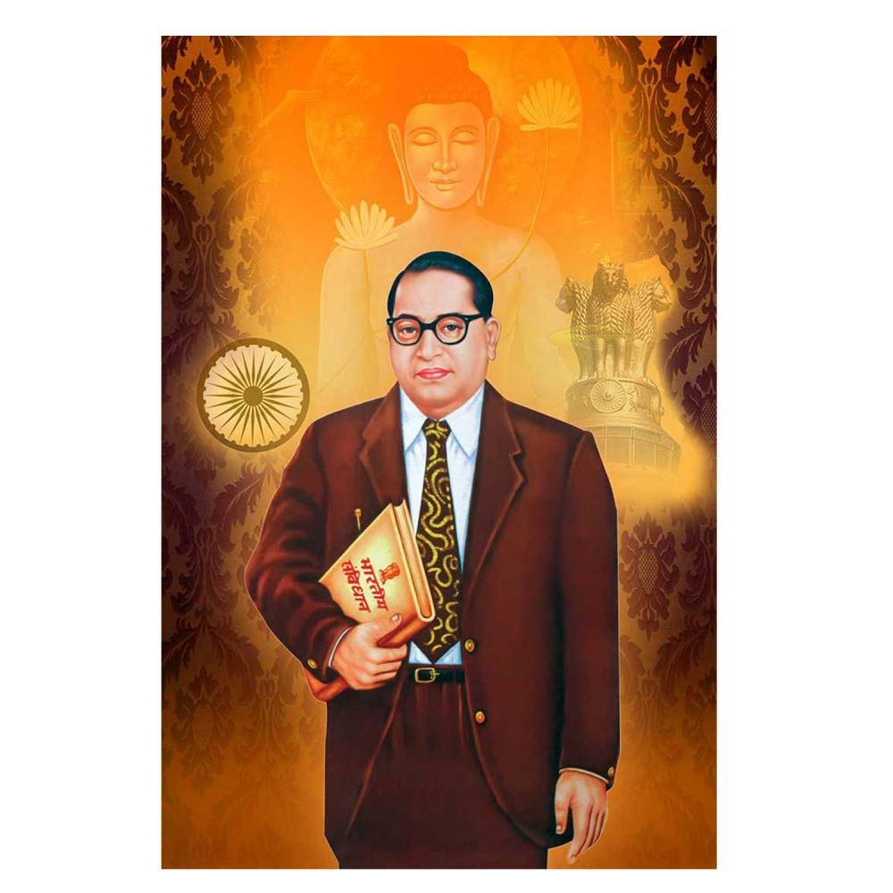 Dr Babasahem Ambedkar With Hindu God Background