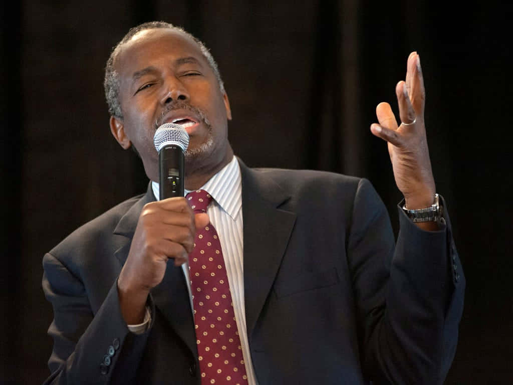 Dr. Ben Carson Delivering A Speech