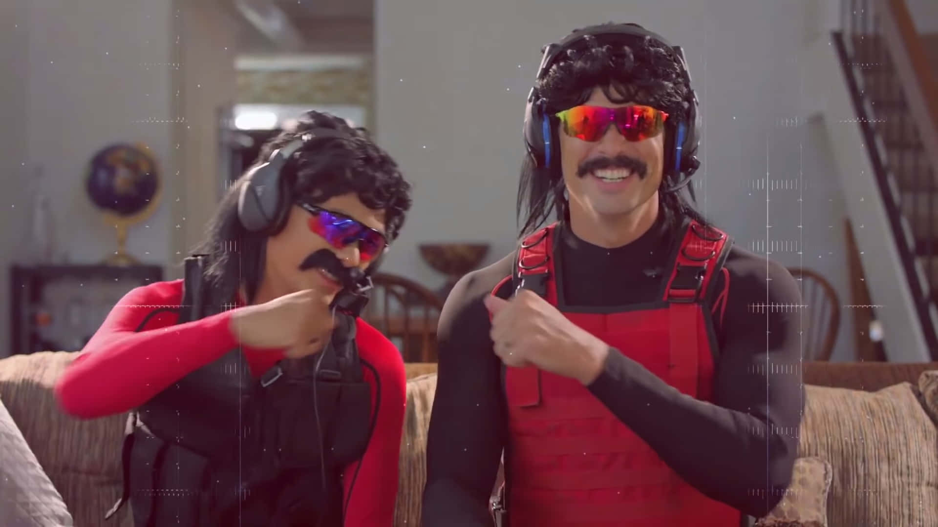 Dr Disrespect With His Doppelganger Background