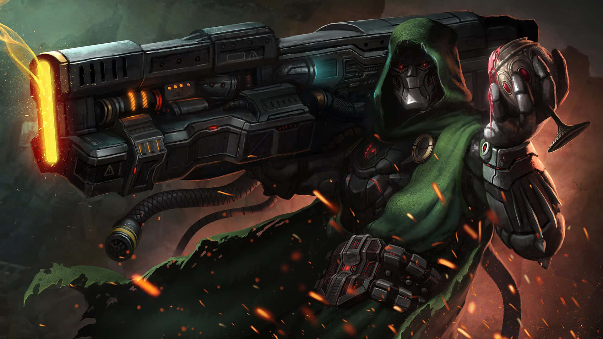 Dr. Doom Stands Triumphant Background