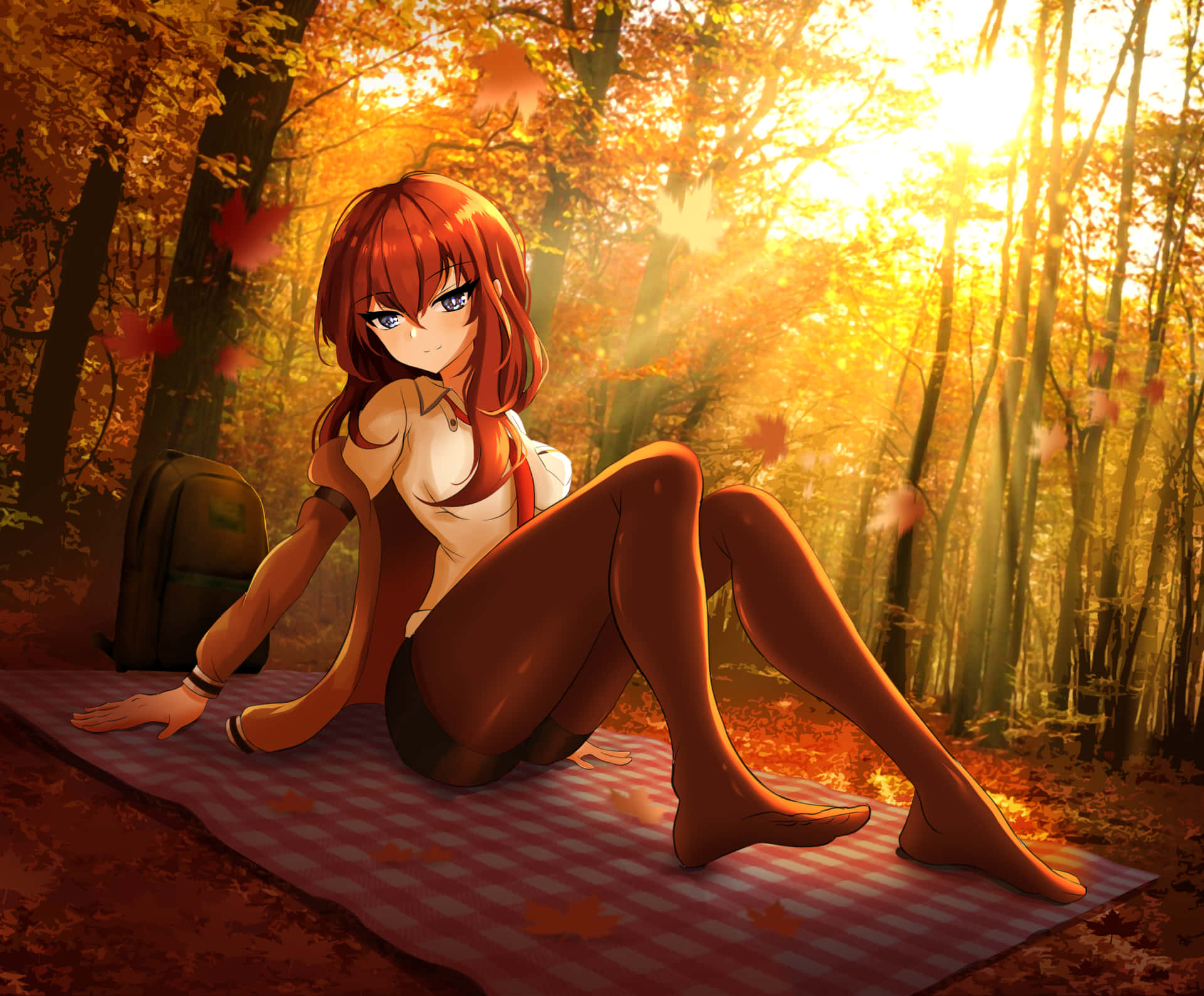 Dr. Kurisu Makise Lost In Thought - A Genius Neuroscientist Of Steins Gate. Background