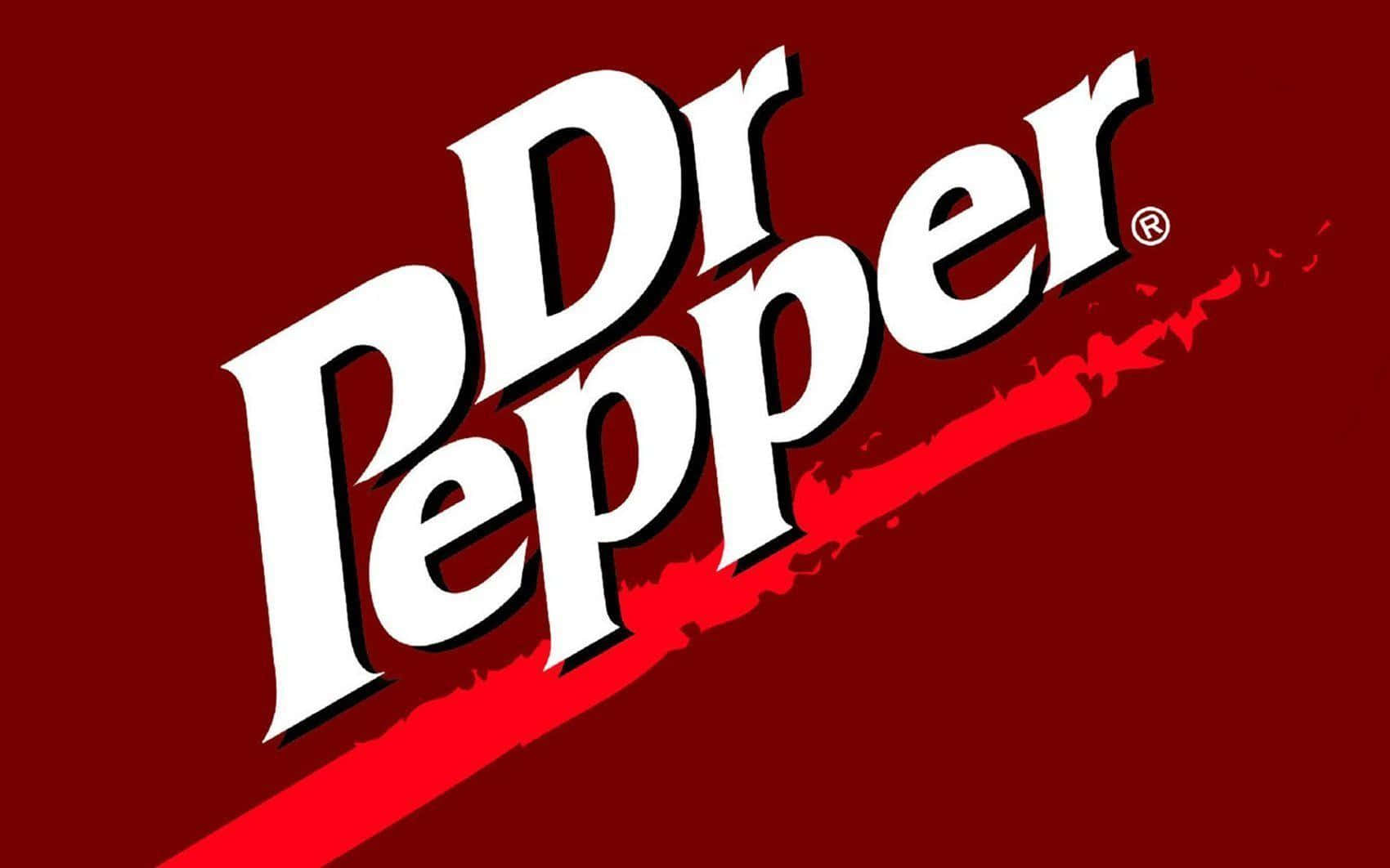 Dr Pepper Logo On A Red Background