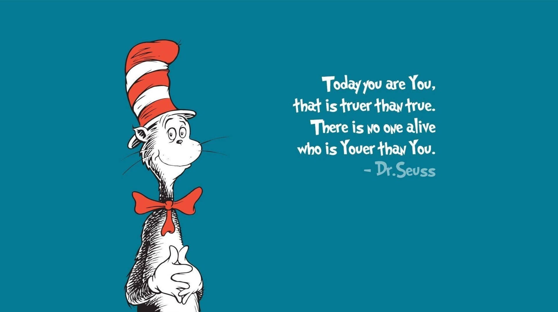 Dr. Seuss Encouraging Quote Background