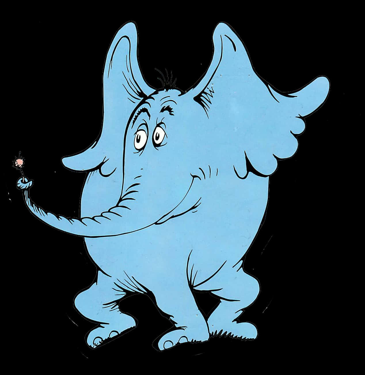 Dr Seuss's Elephant With A Flower In His Mouth