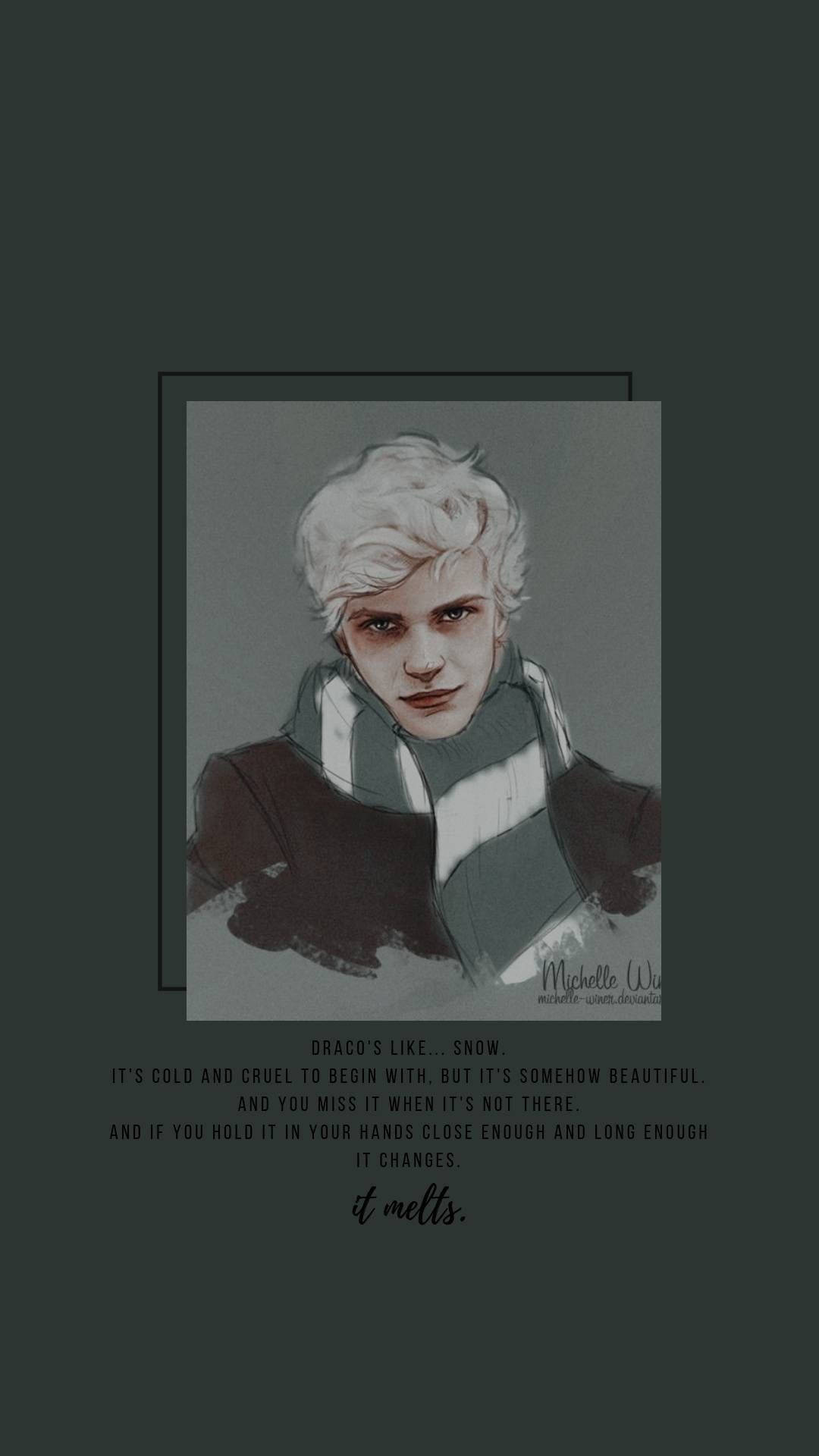 Draco Malfoy Slytherin Colors Fan Art Aesthetic