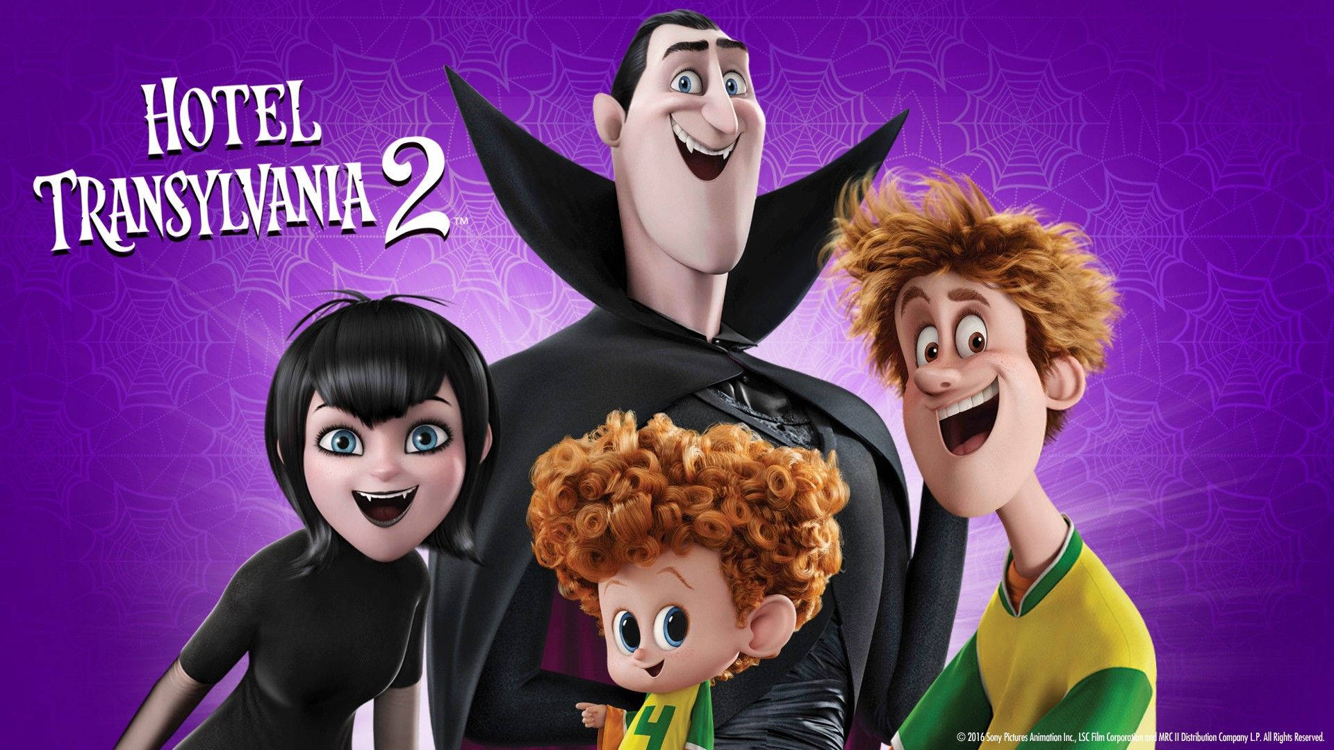 Dracula With Family Hotel Transylvania 2 Poster Background