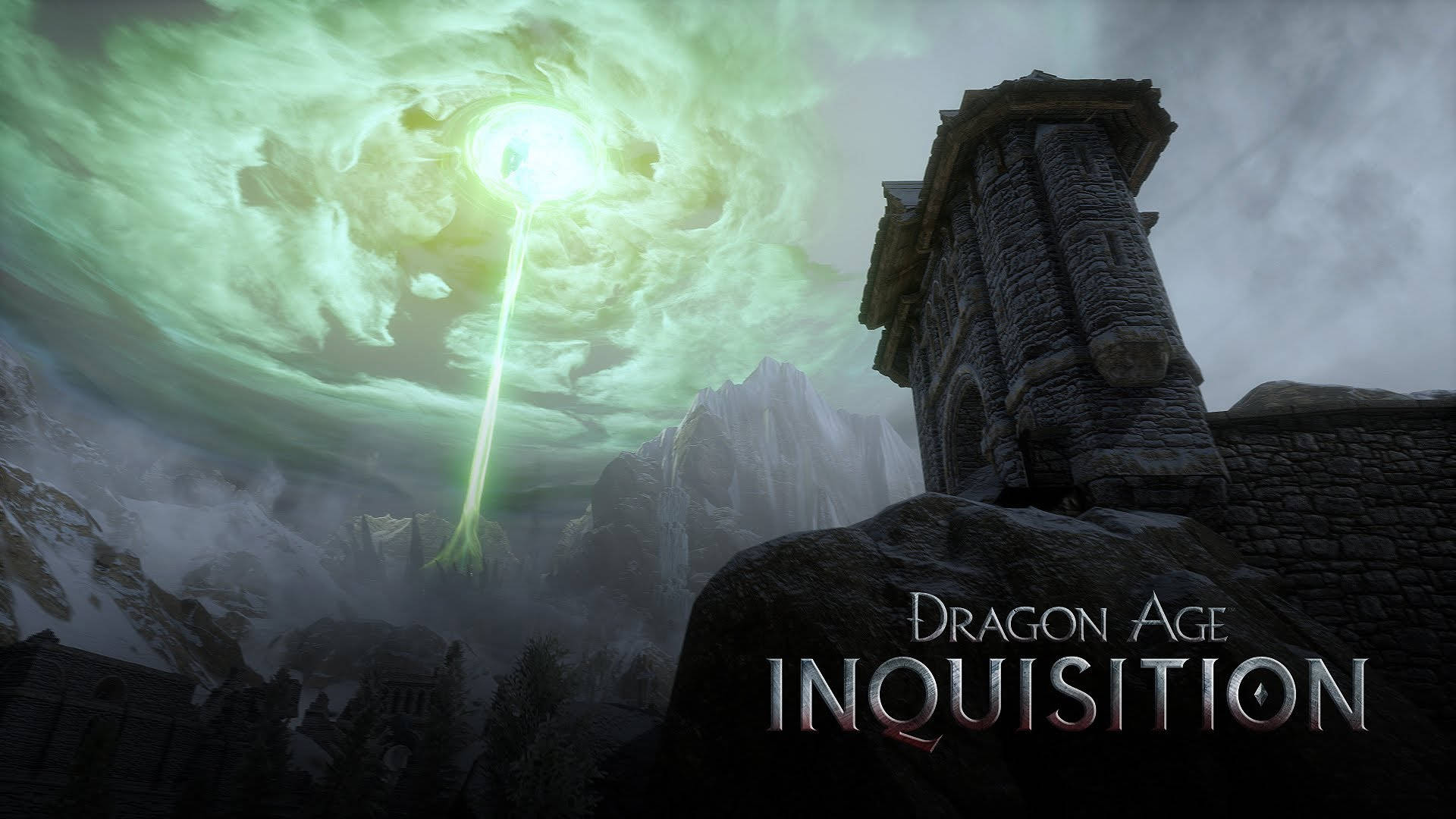 Dragon Age Inquisition Glowing Green Light Background