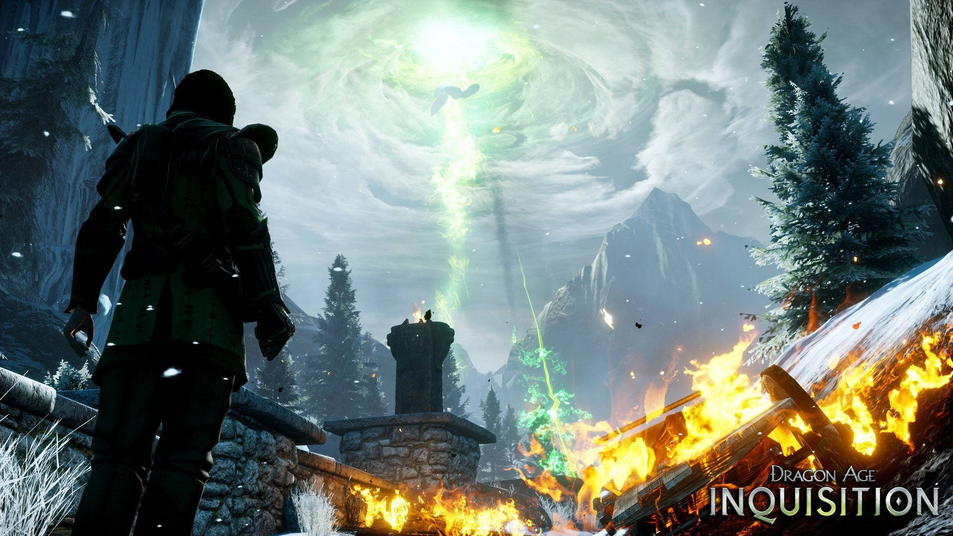 Dragon Age Inquisition Video Game Series Anders Beam Of Light Background