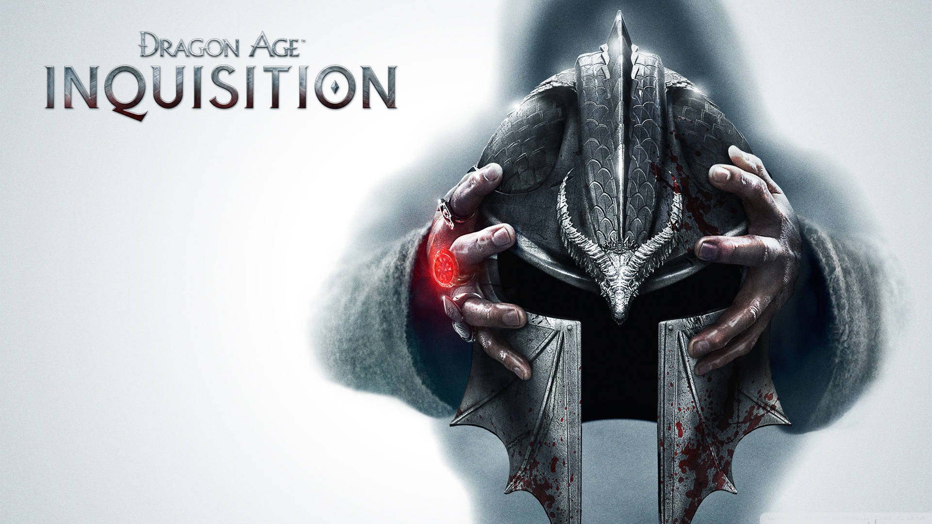 Dragon Age Inquisition Video Game Series Helmet Poster Background