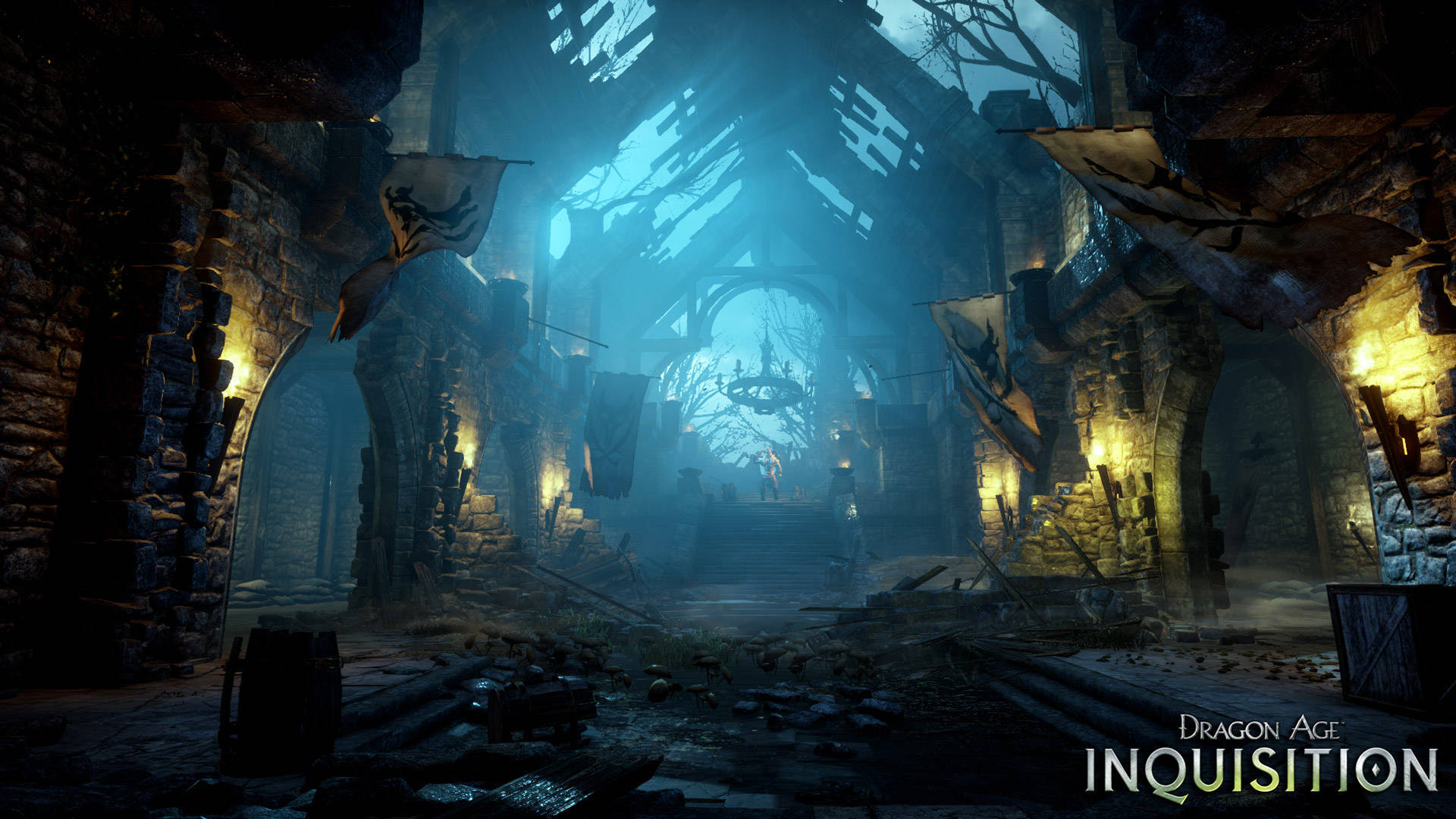 Dragon Age Inquisition Video Game Series Therinfal Redoubt Fortress Background