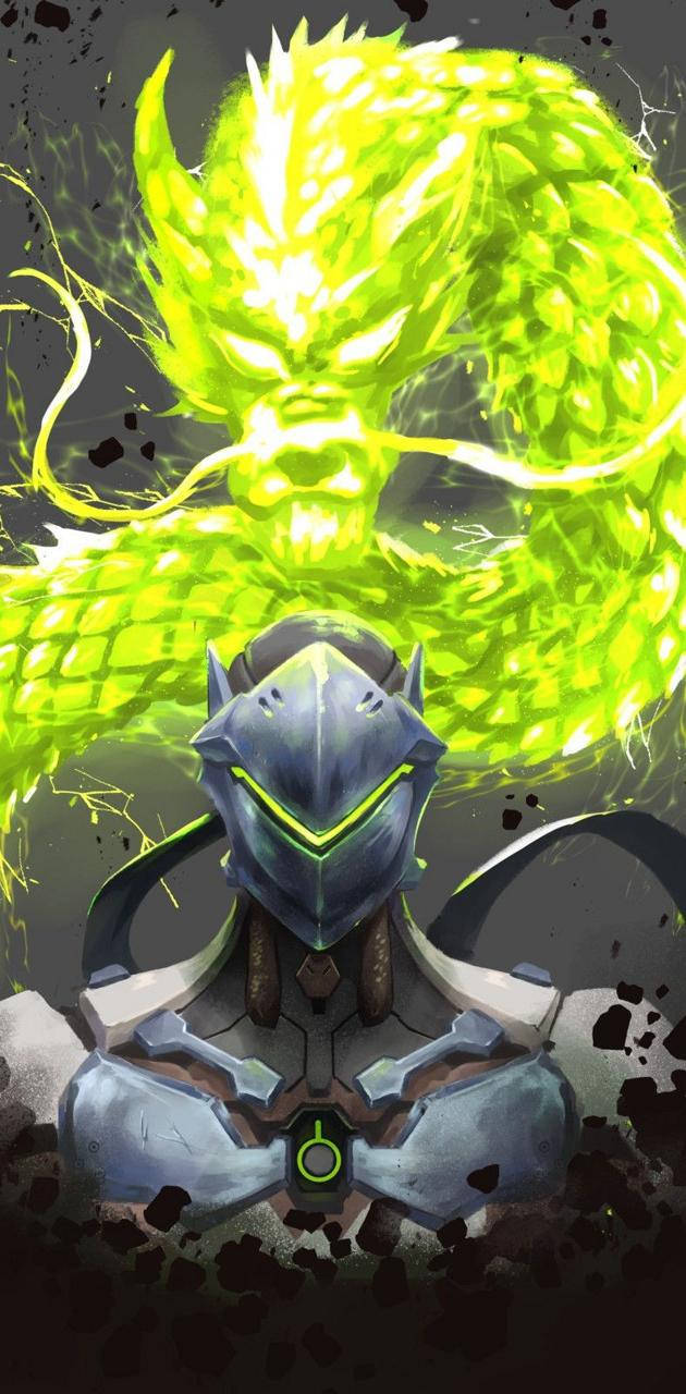 Dragon And Azurite Genji Iphone Background