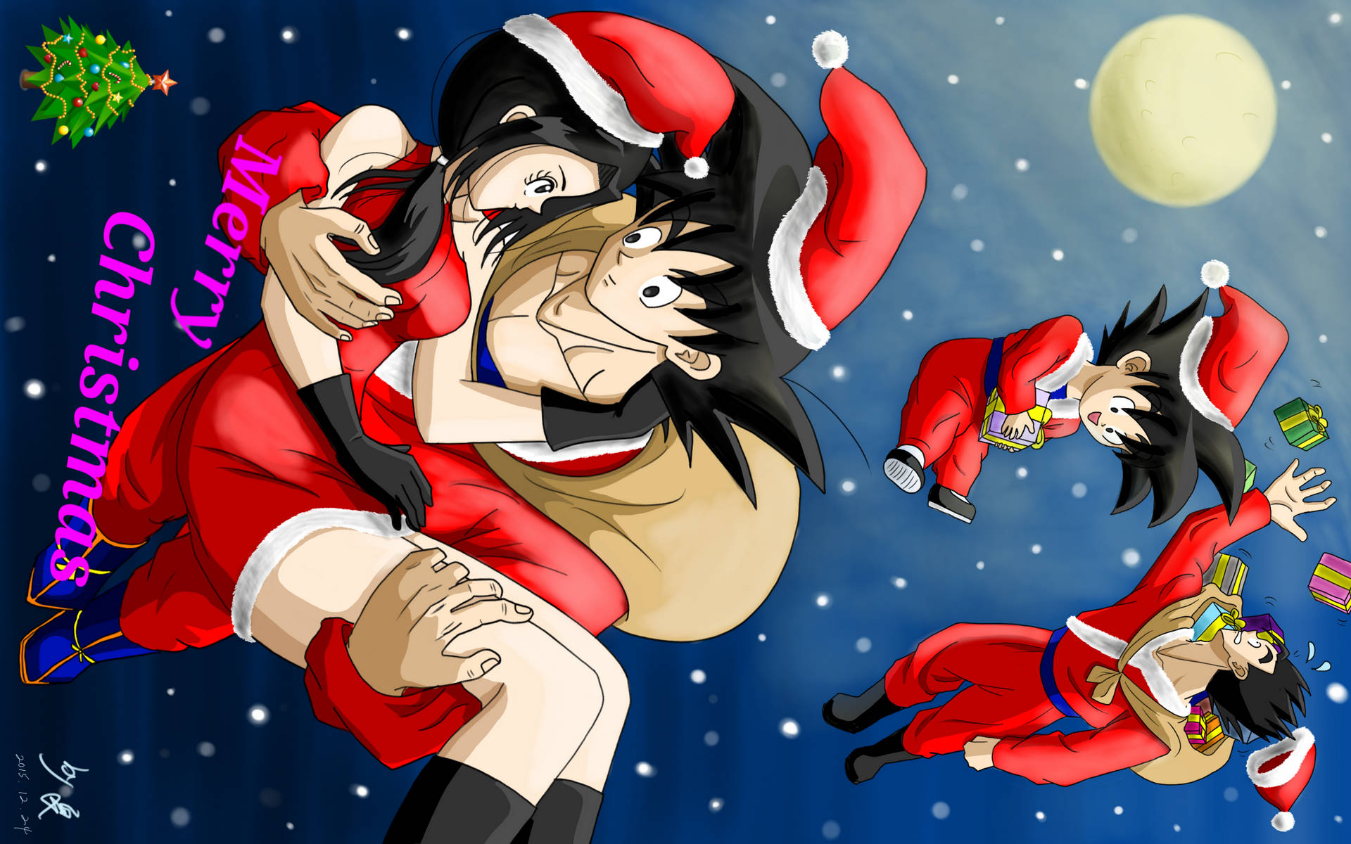 Dragon Ball Anime Christmas Background