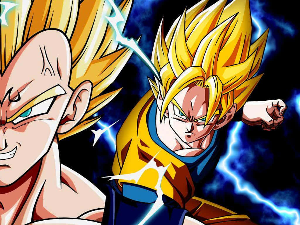 Dragon Ball Goku And Majin Vegeta Smile Background
