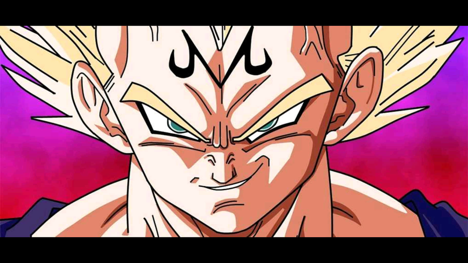 Dragon Ball Majin Vegeta Smile Purple Background Background