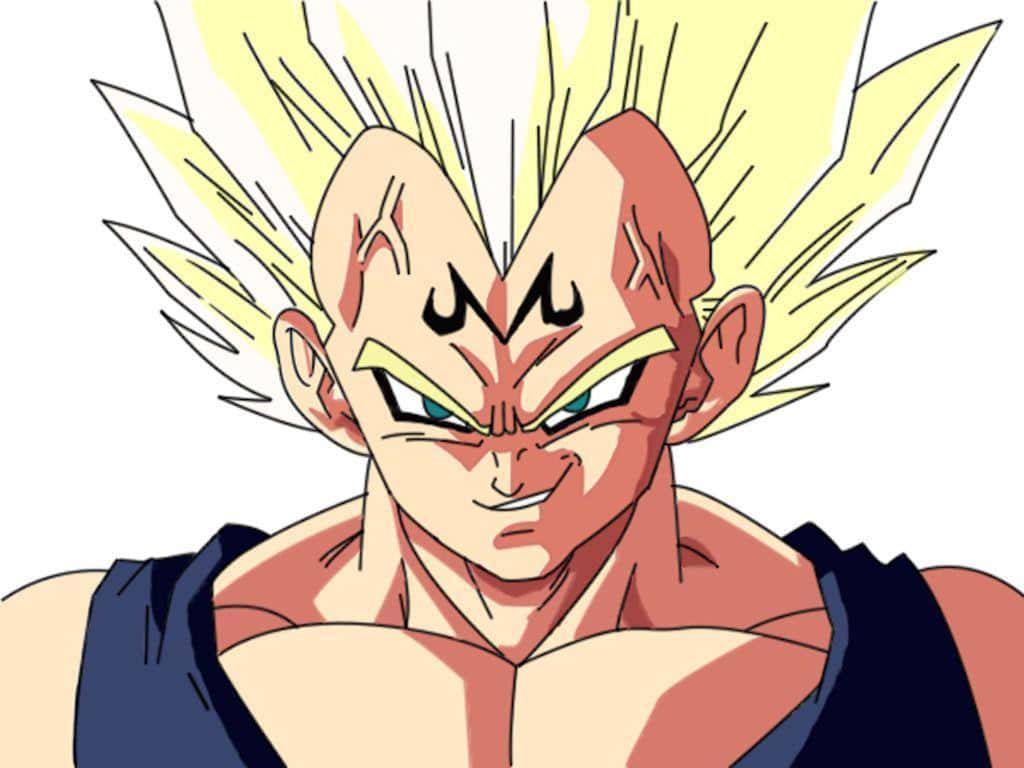 Dragon Ball Majin Vegeta Smile White Background