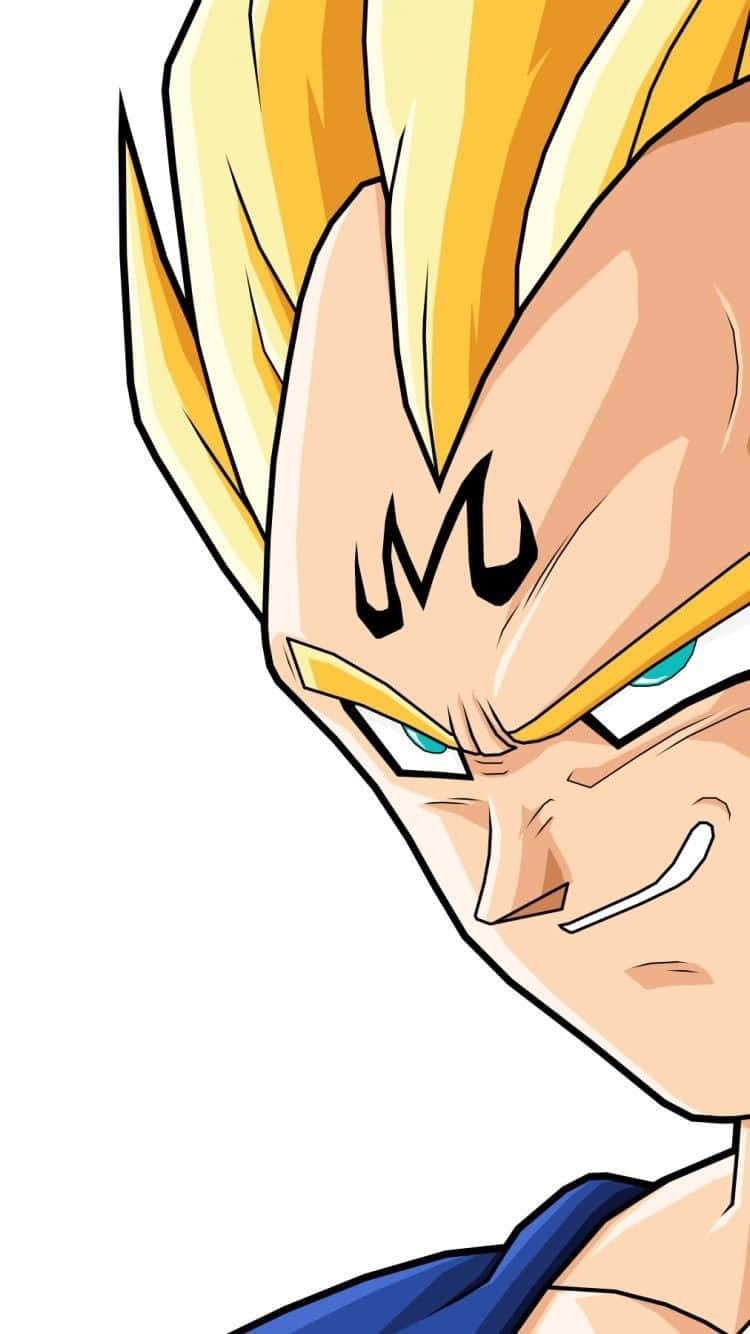 Dragon Ball Majin Vegeta Smile White Background Background