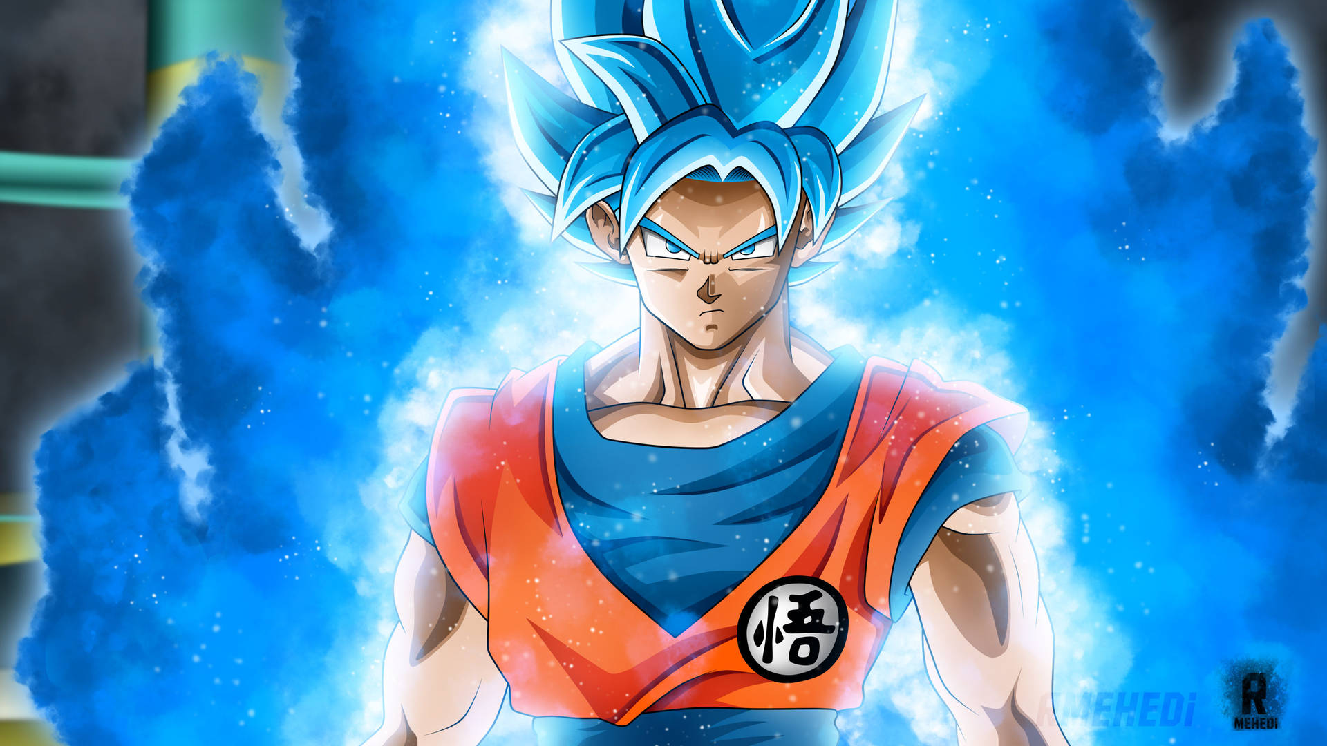 Dragon Ball Super Blue Goku Background