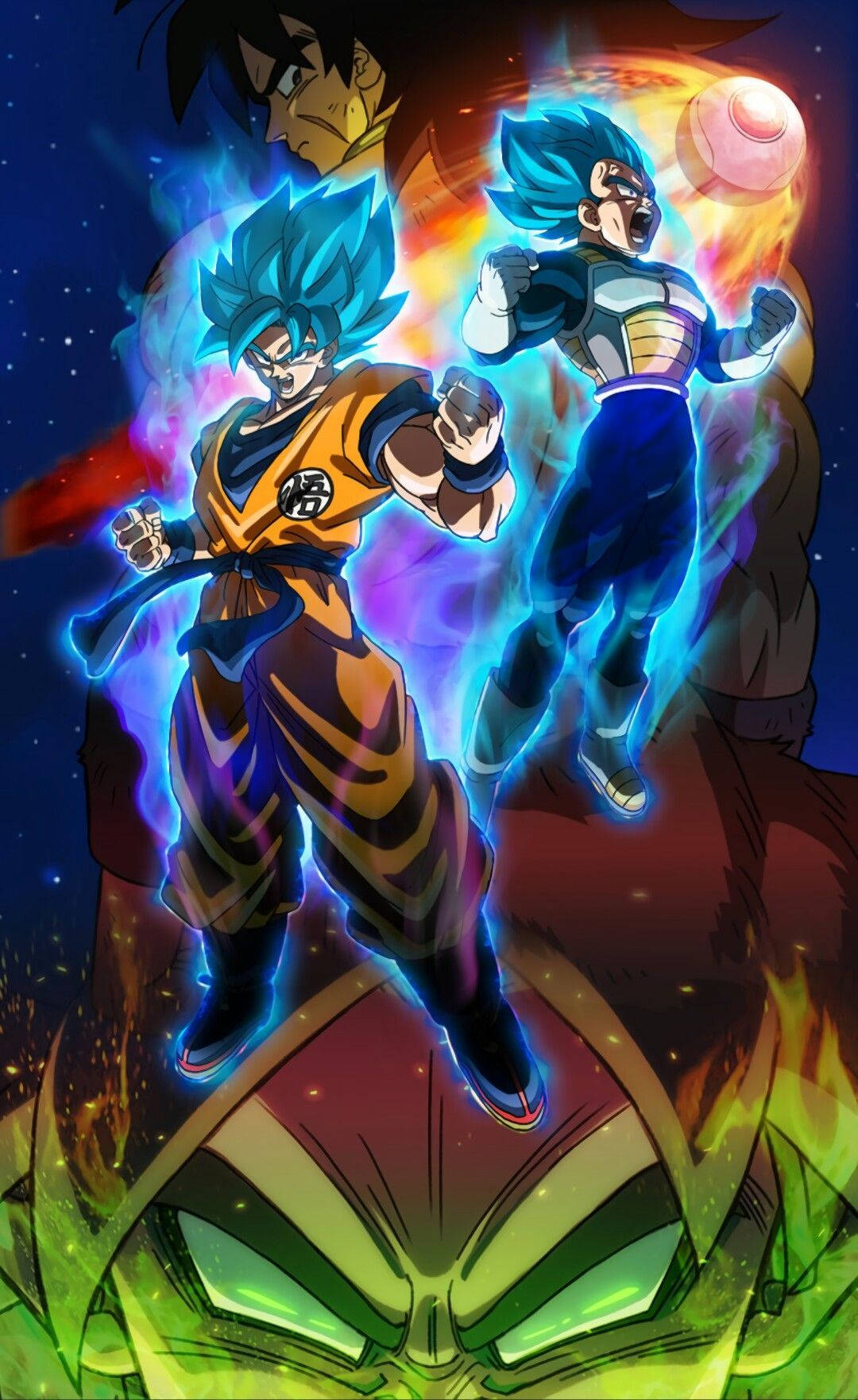 Dragon Ball Super Broly Super Saiyan Blue Background