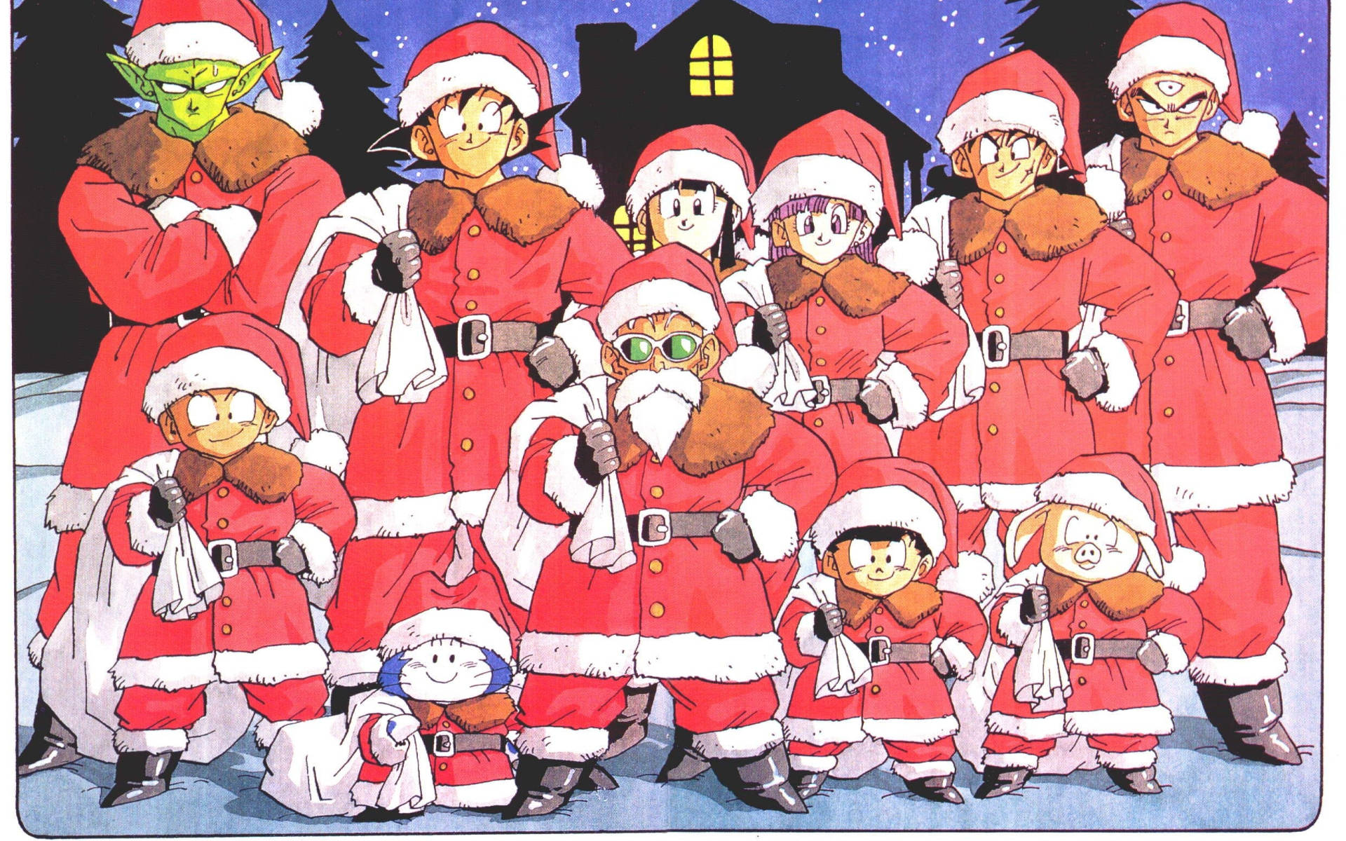 Dragon Ball Z Anime Christmas Background