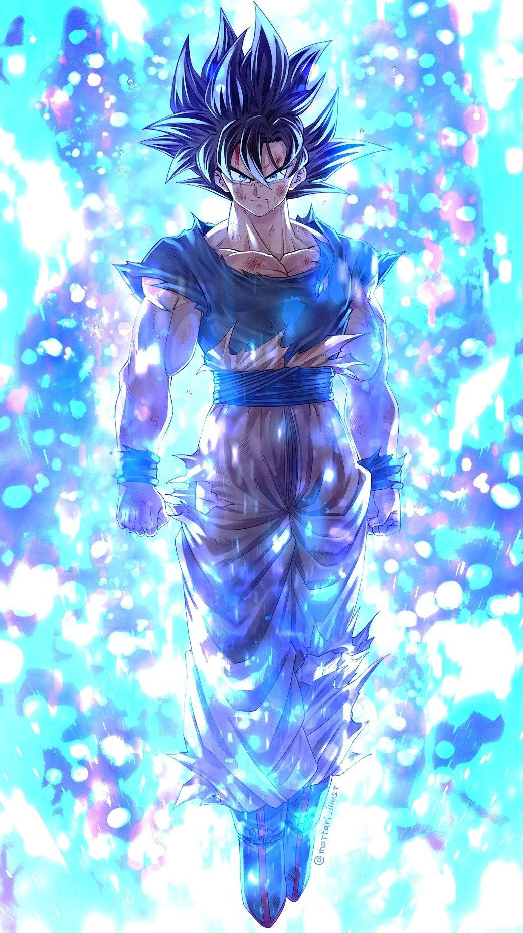 Dragon Ball Z Cool Blue Art Background
