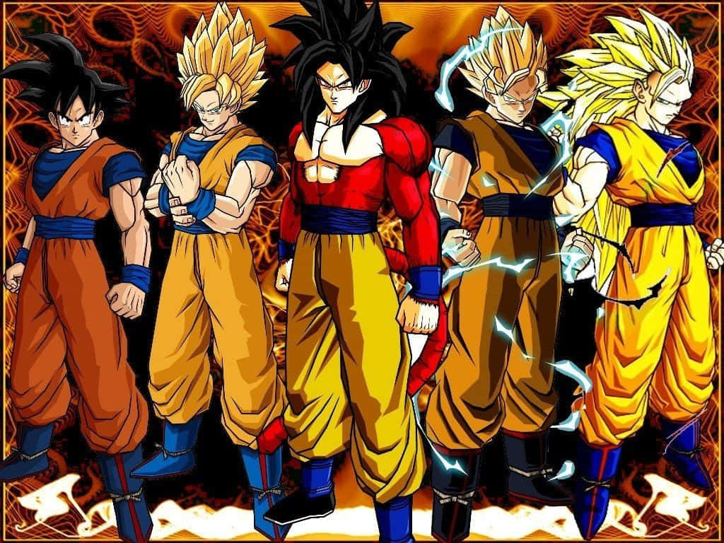 Dragon Ball Z Goku 4 Different Transformations