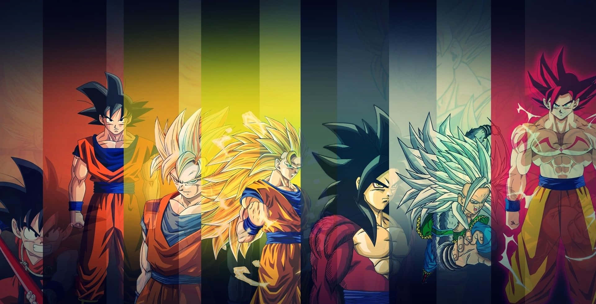 Dragon Ball Z Goku Seven Super Saiyan Forms
