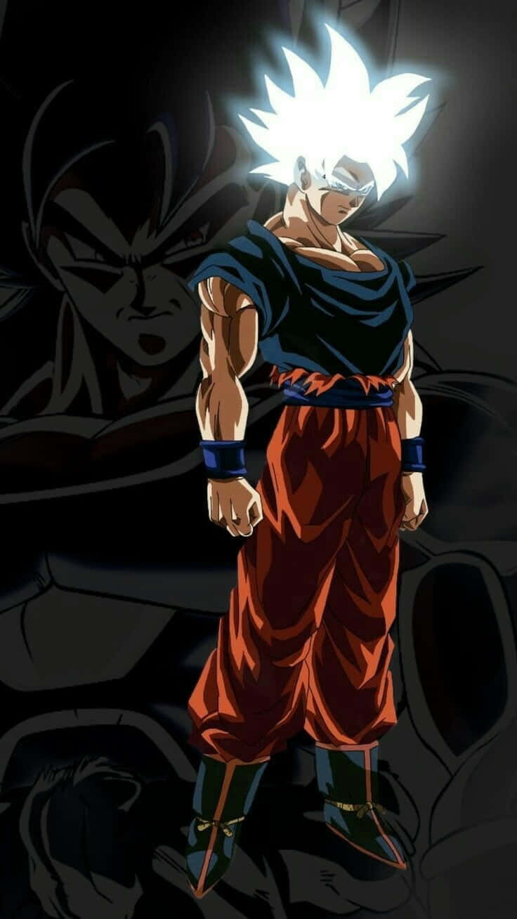 Dragon Ball Z Goku With Glowing White Hair Background