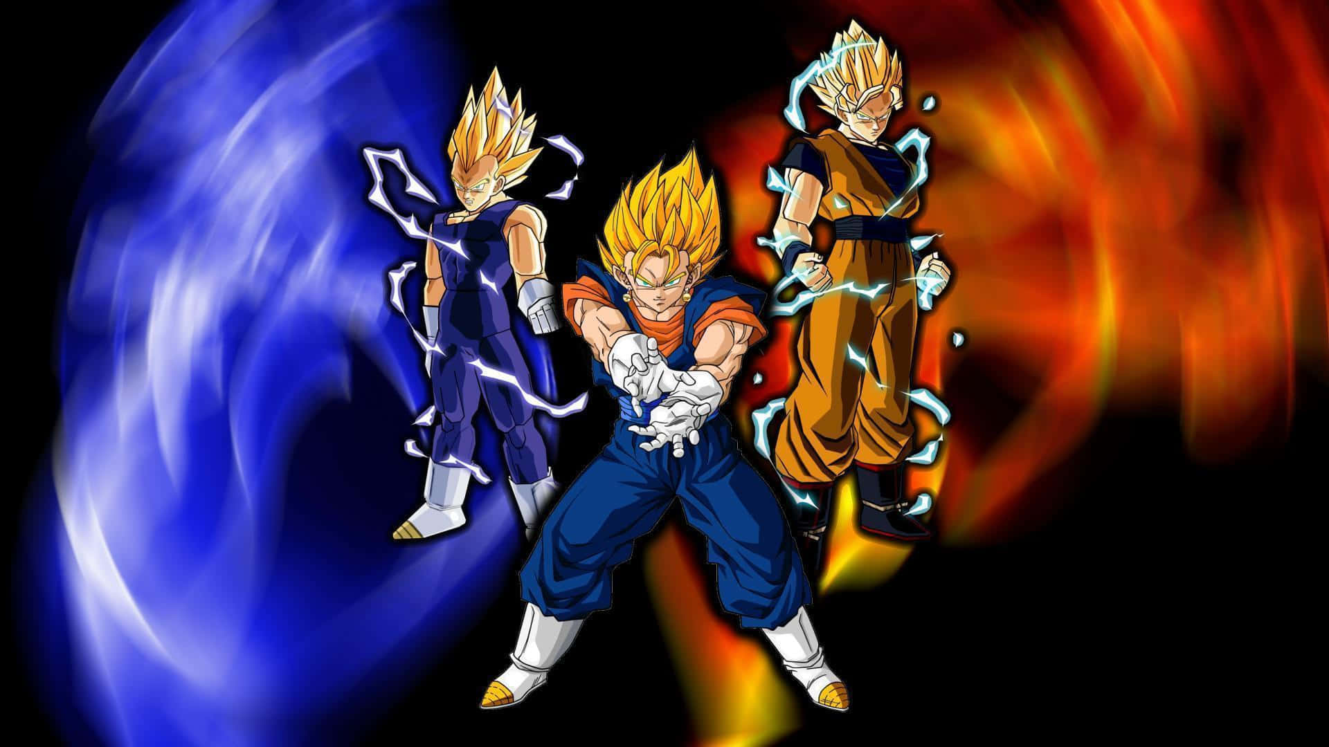 Dragon Ball Z Goku With Vegeta And Vegito