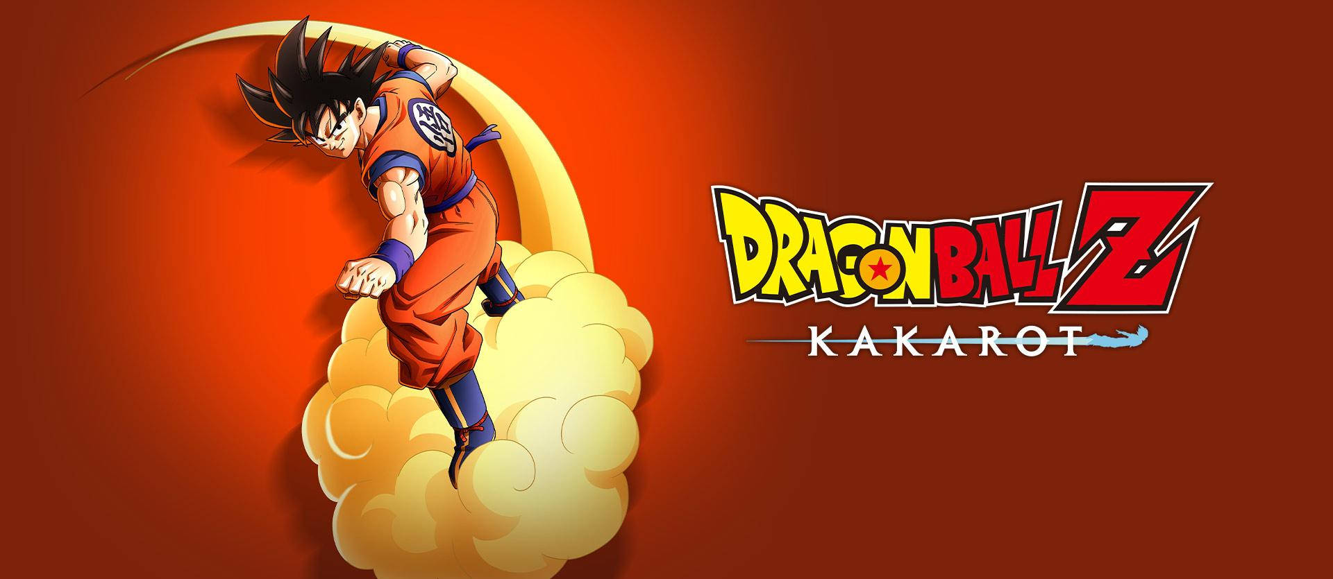 Dragon Ball Z Logo Against A Red And White Background