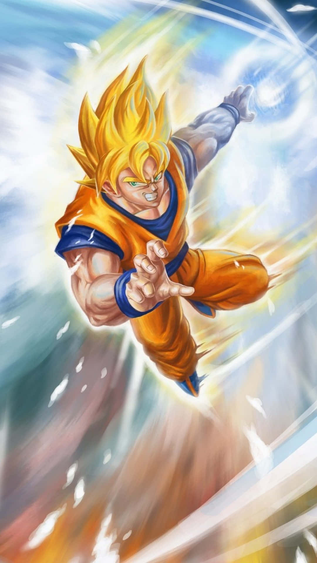 Dragon Ball Z Super Saiyan Goku Attack Background