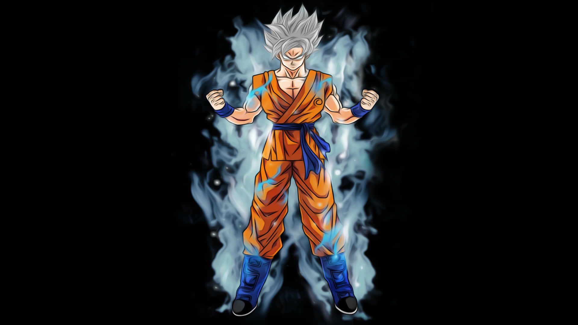 Dragon Ball Z Super Saiyan Smoke-surrounded Goku Background