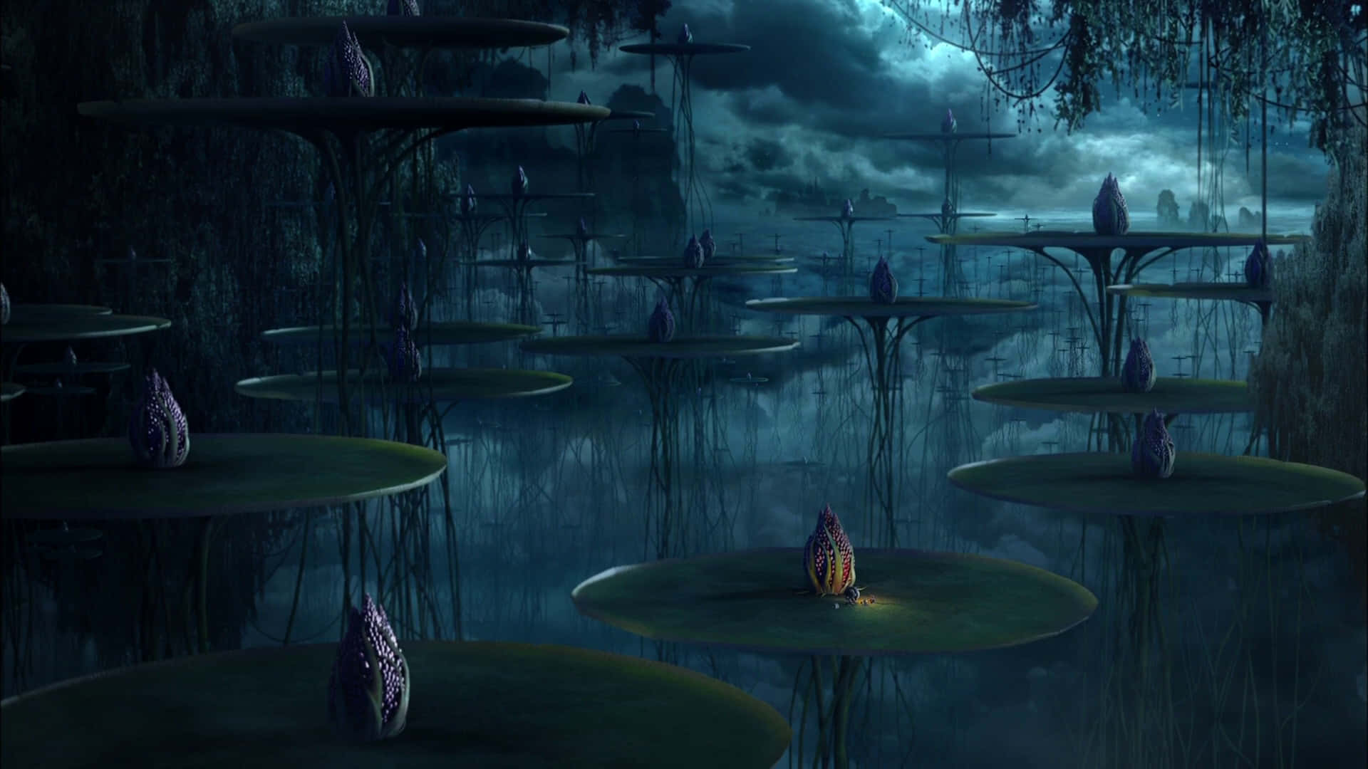 Dragon Hunters Forest Lake Background