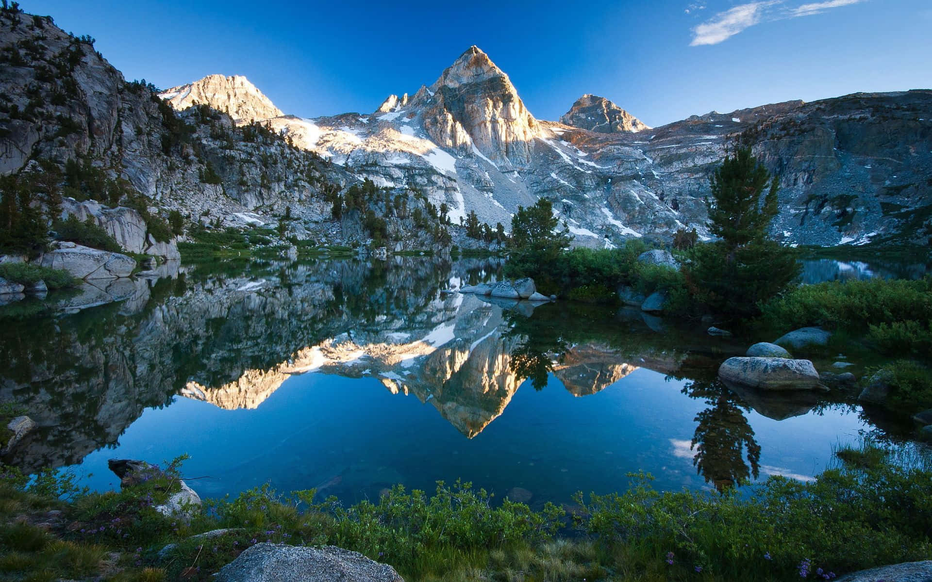 Dragon Lake Rocky Mountain Landscape Background