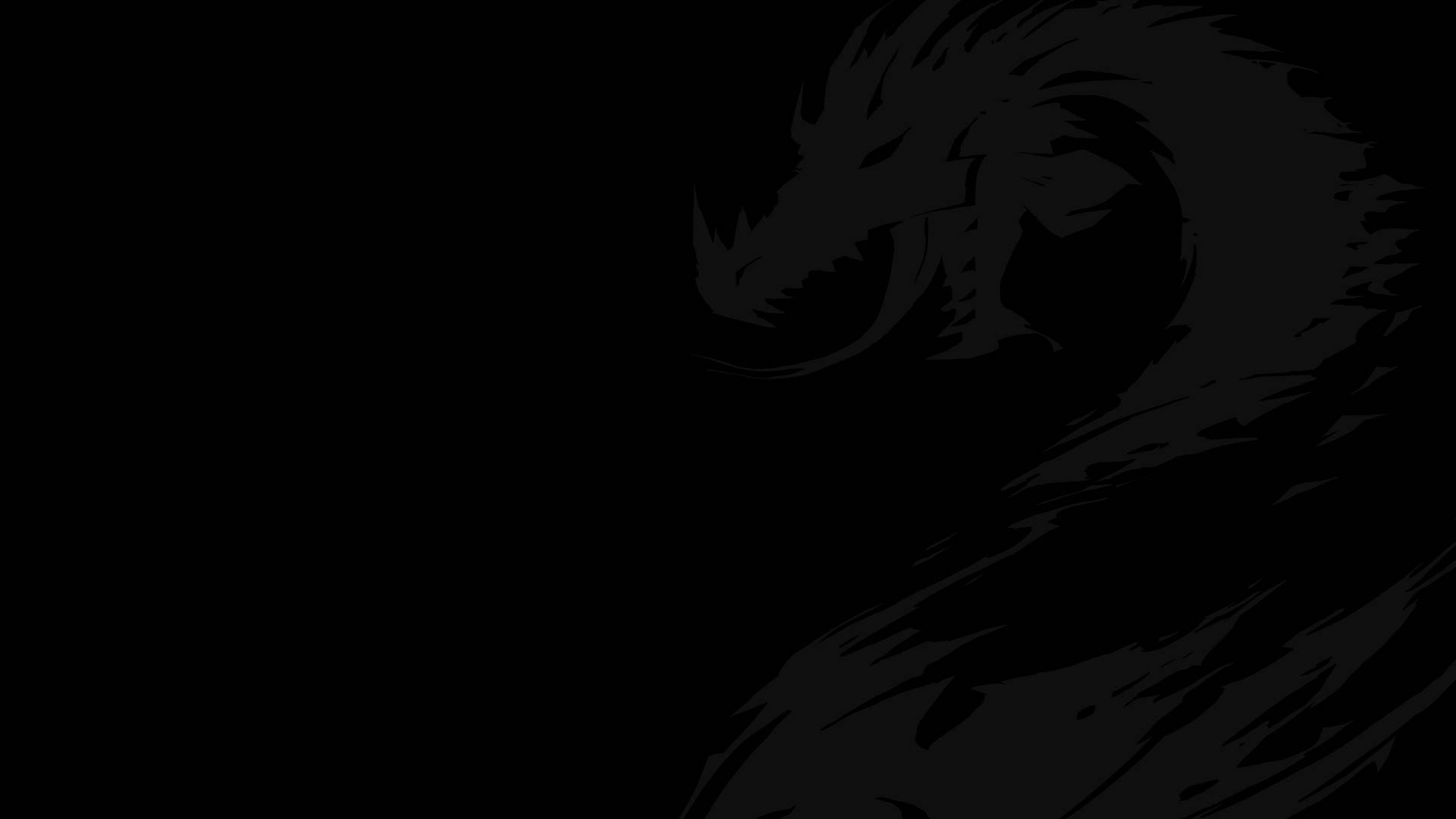 Dragon Logo In Solid Black Background
