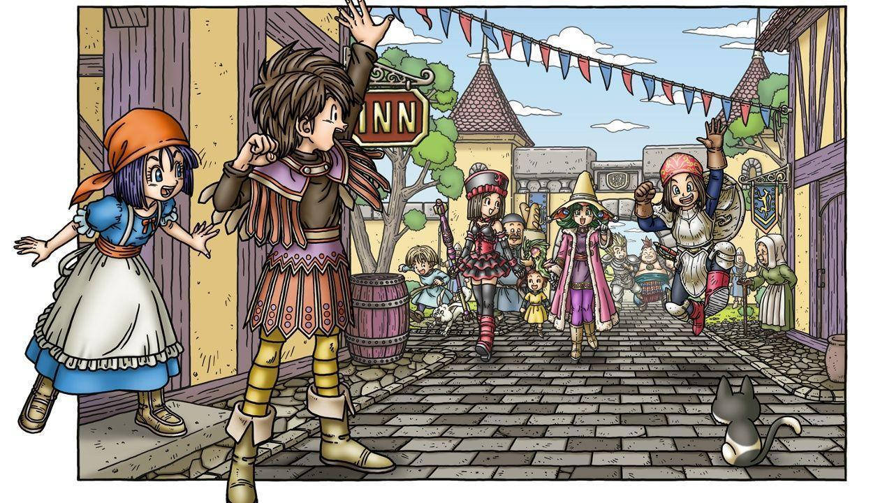 Dragon Quest Ix Protagonists In The City