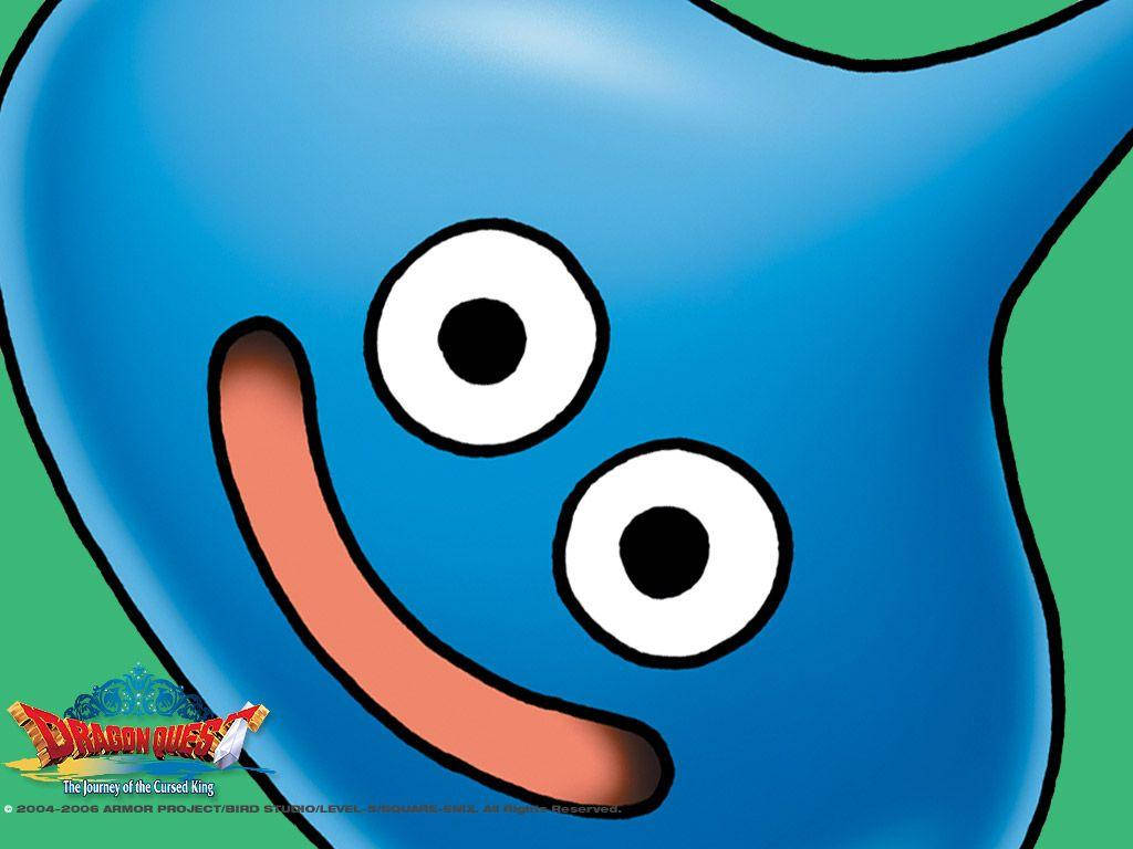 Dragon Quest Slime With Green Background Background