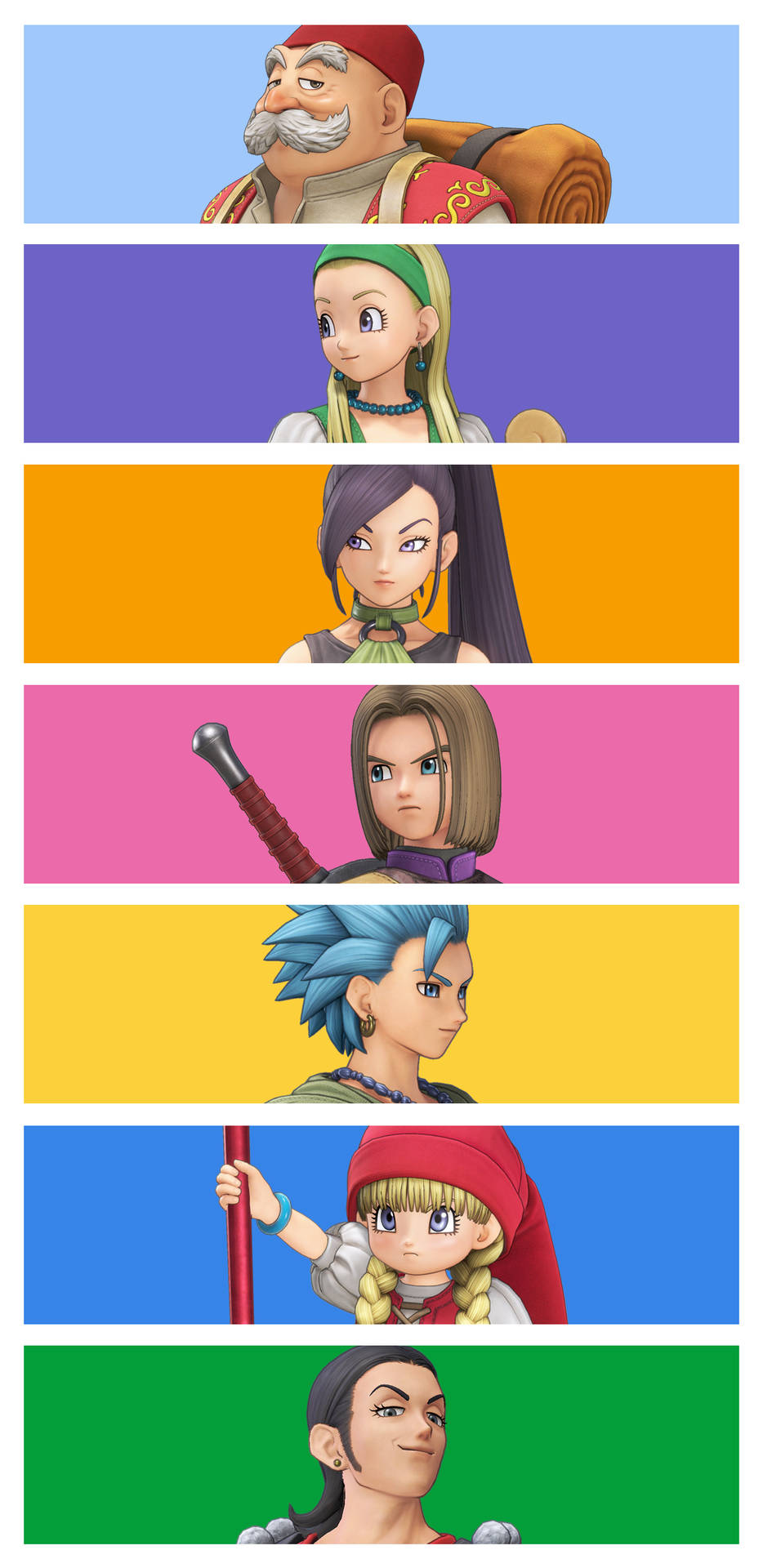 Dragon Quest Xi Characters Iphone Background