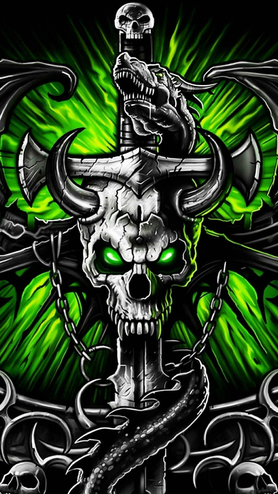 Dragon Skull Gangster Background