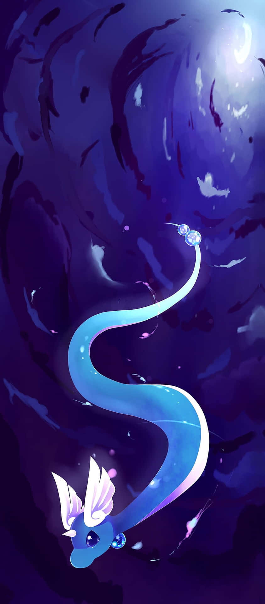 Dragonair In Water Abstract Illustration Background