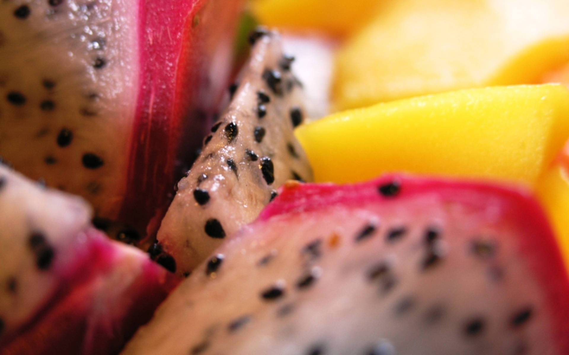 Dragonfruit Mango Slices Food Photography