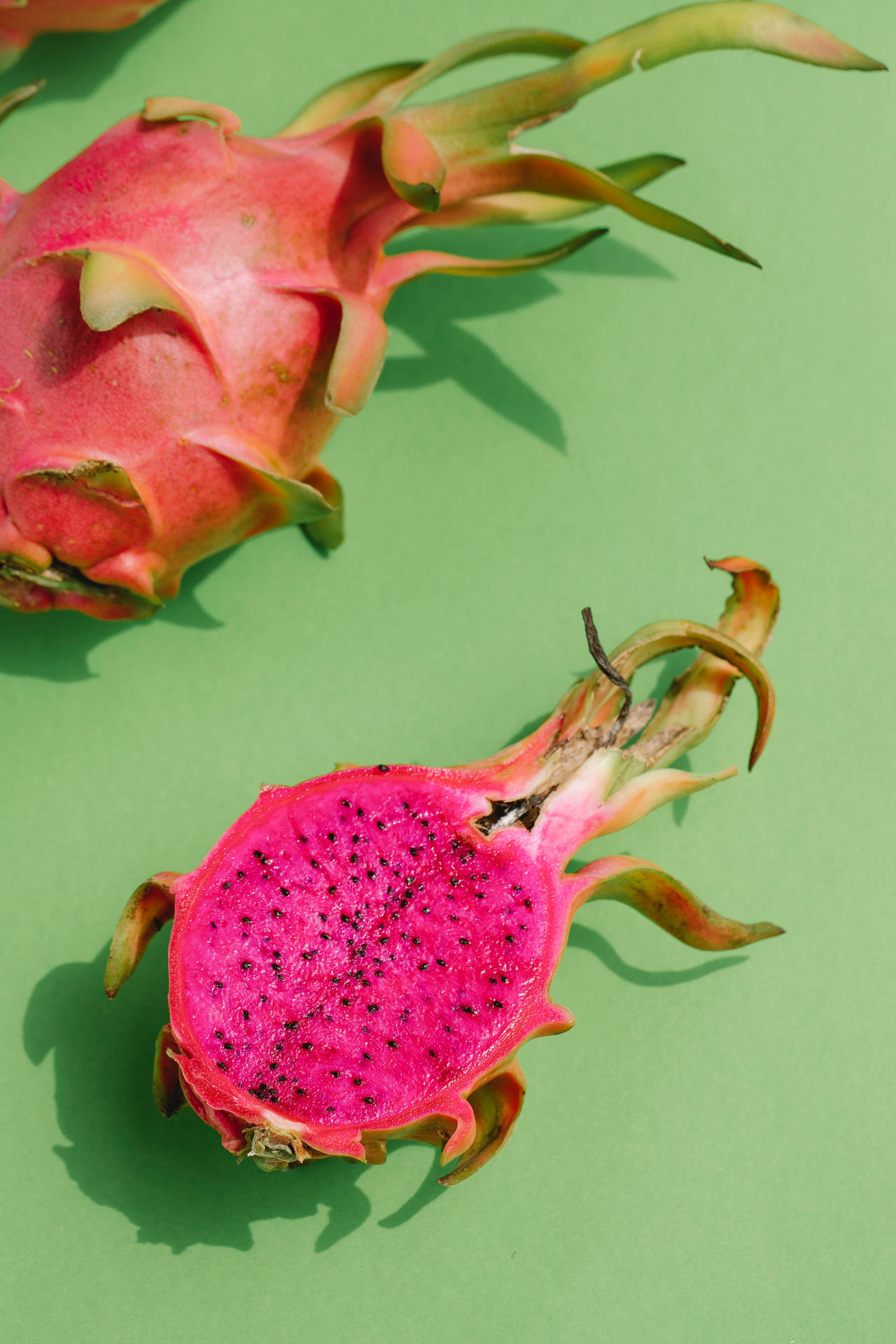 Dragonfruit Pink Fruit Food Photography Background